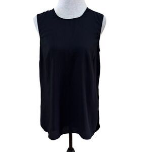 Lord & Taylor Round Neck Black Tank Top or Dress Sheer Small